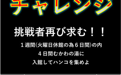 むかわの湯期間限定１週間チャレンジ～無料券への道～ 南アルプス釜無川温泉 むかわの湯