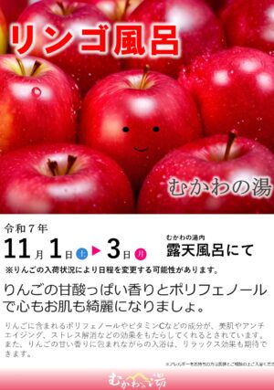 りんご風呂 南アルプス釜無川温泉 むかわの湯